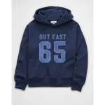 AE Everyday Luxe Graphic Hoodie - Navy