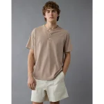 AE Lived-In Henley T-Shirt - Khaki