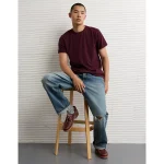 AE Lived-In Slim Fit T-Shirt - Deep Burgundy