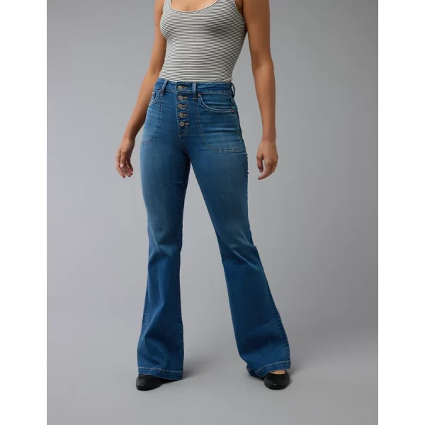 AE Next Level Super High-Waisted Flare Jean - Classic Medium