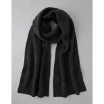 AE Shaker Stitch Scarf - Charcoal Heather Gray