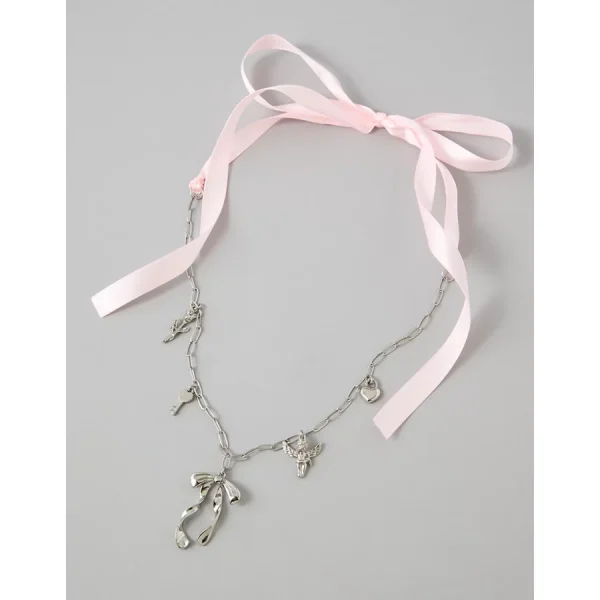 AE Silver Tie-Back Necklace - Silver