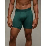 AEO Men's Space Dye 6" Flex Boxer Brief - Green Alpine