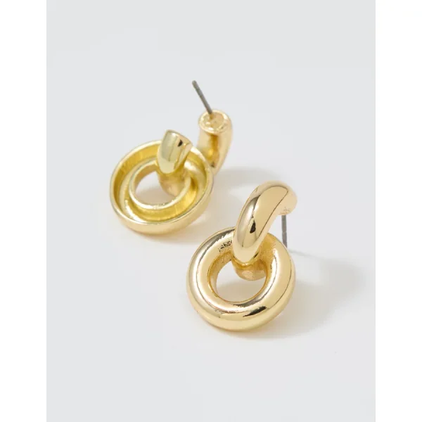 Aerie Mini Double Hoop Earrings - Gold