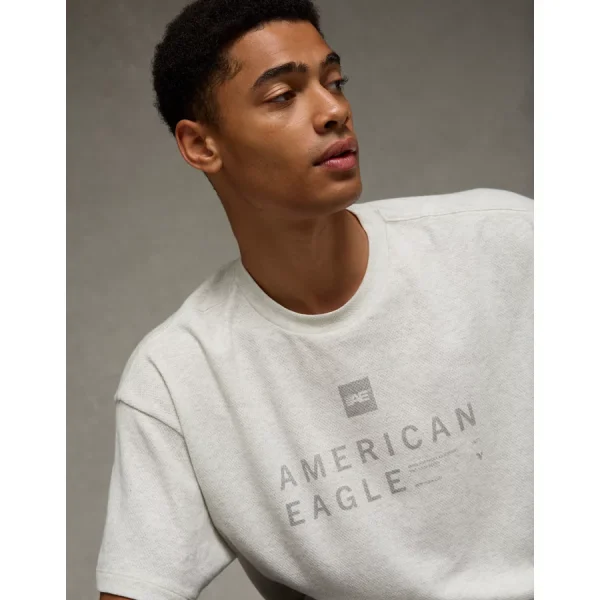 AE Boxy 24/7 Graphic T-Shirt - Heather Frost