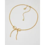 Aerie Stardust Bow Necklace - Gold