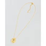 Athra Bubble Letter Necklace - Gold