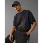 NFL Boxy Baltimore Ravens Graphic T-Shirt - Faded Black