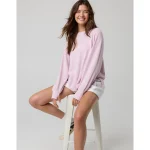 OFFLINE By Aerie Pique Long Sleeve T-Shirt - Orchid