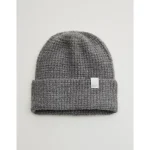 OFFLINE By Aerie Waffle Beanie - Dark Heather Gray