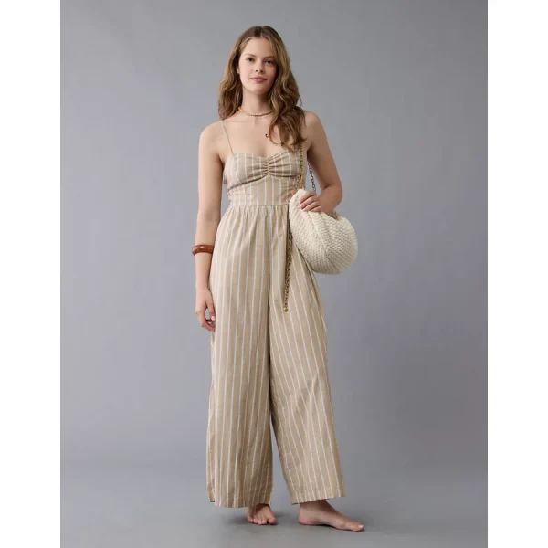 AE Catie Corset Jumpsuit - Tan