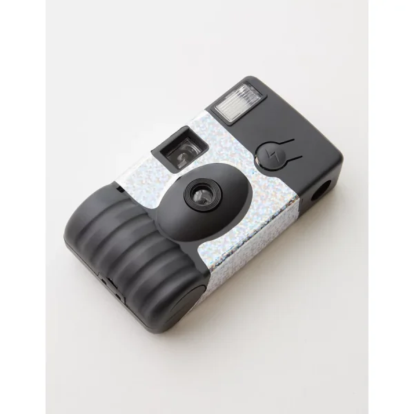 Silver Glitter Disposable Camera - Silver