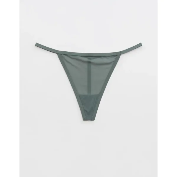 SMOOTHEZ Mesh String Thong Underwear - Royal Palm