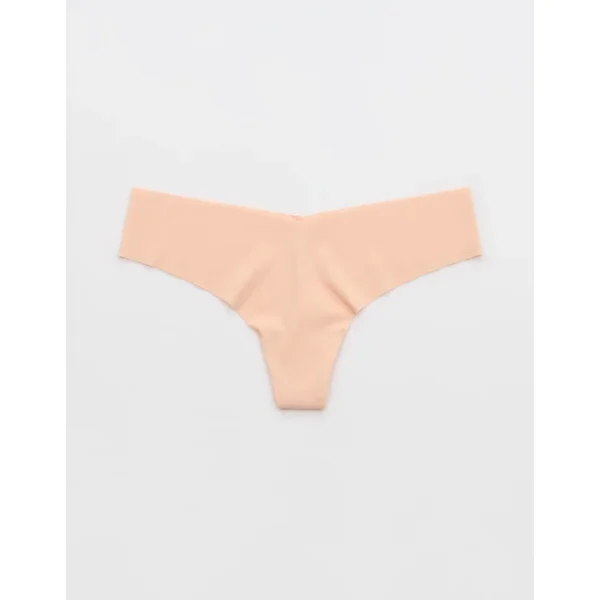 SMOOTHEZ No Show Thong Underwear - Peach