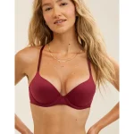 Sunnie Demi Push Up Strappy Back Bra - Deep Cherry