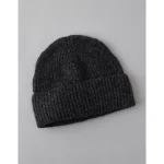 AE Cozy Shaker Stitch Beanie - Charcoal Heather Gray