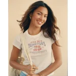 AE Food Graphic Hey Baby Tee - White Washed