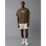 AE Lightweight Icon Logo Graphic T-Shirt - Bunker Olive