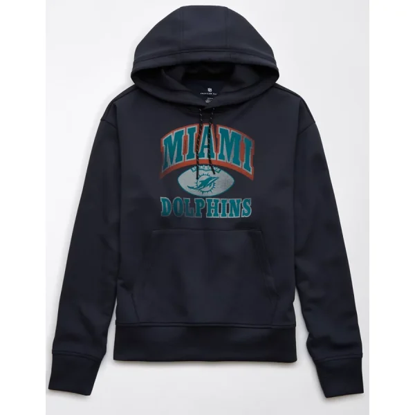 AE NFL Miami Dolphins Hoodie - Onyx Black