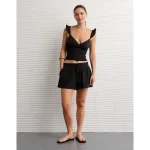 AE Sunchaser Knit High-Waisted Pull-On Short - True Black