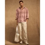 AE Textured Flannel Shirt - Mauve