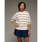 AE Whoa So Soft Classic Crew Neck Sweater - White