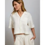 AE77 Premium Linen Camp Shirt - White