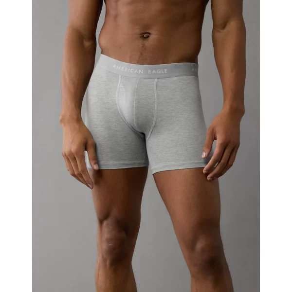 AEO Men's 4.5" Classic Boxer Brief - Grey
