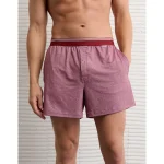 AEO Men's Ultra Soft Pocket Boxer Short - Burgundy