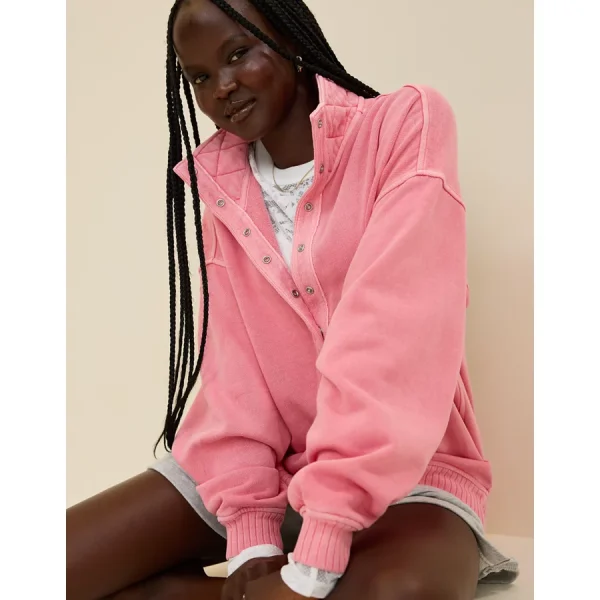 Aerie Oh Snap! Sweatshirt - Playful Pink