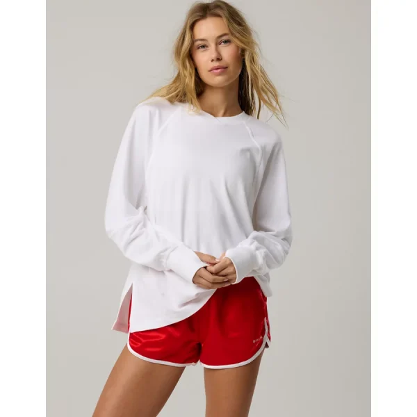 OFFLINE By Aerie Pique Long Sleeve T-Shirt - White