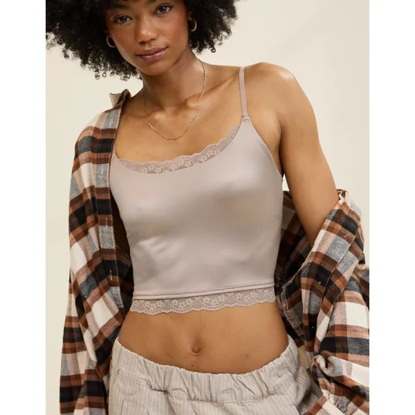 Show Off Shine Lace Tank Top - Stone Harbor