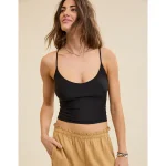 SMOOTHEZ Strappy Back Tank Top - True Black