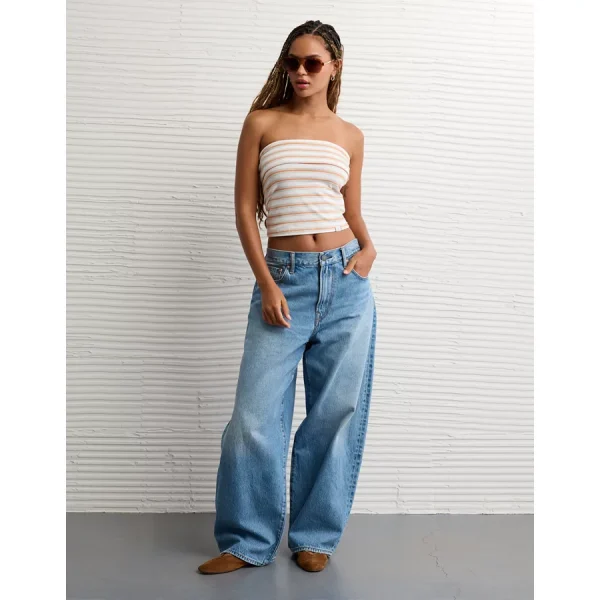 AE Pride Striped Foldover Tube Top - Multi