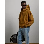 AE77 Premium Cropped Hoodie - Golden