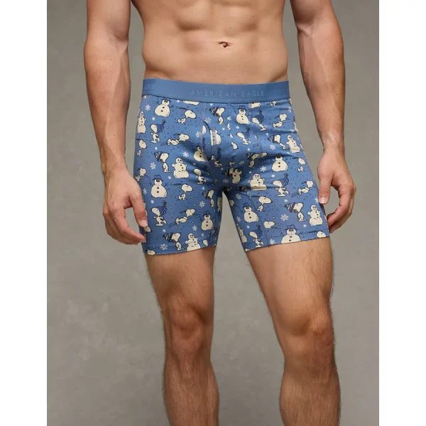 AEO Men's Snoopy 6" Classic Boxer Brief - Blue