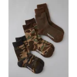 AE Boot Socks 3-Pack - Camo Green