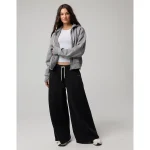 OFFLINE By Aerie Cloud Fleece Baggy Trouser - True Black