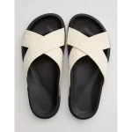 OFFLINE By Aerie Criss Cross Slides - Natural