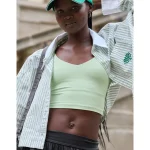 OFFLINE By Aerie Real Me Low Key Longline Sports Bra - Dusty Sage