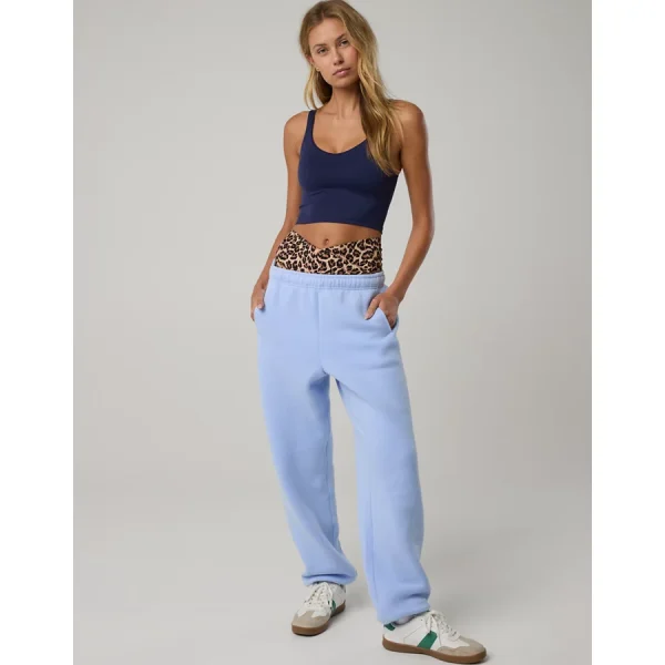 OFFLINE By Aerie Real Me Low Key Longline Sports Bra - Navy