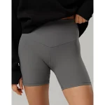 OFFLINE By Aerie Real Me XTRA Ribbed 5" Bike Short - Shell Gray