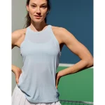 Pickletini Tiffany Rib Tank - Eyelet Blue