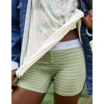 Superchill Cotton High Waisted Logo Boxer Underwear - Dusty Sage