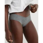 Superchill No Show Cotton Cheeky Underwear - Dark Heather Gray