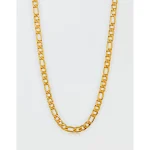 West Coast Jewelry Polished Stainless Steel Figaro Chain Necklace - Gold