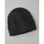 AE Cozy Ribbed Beanie - Medium Heather Gray