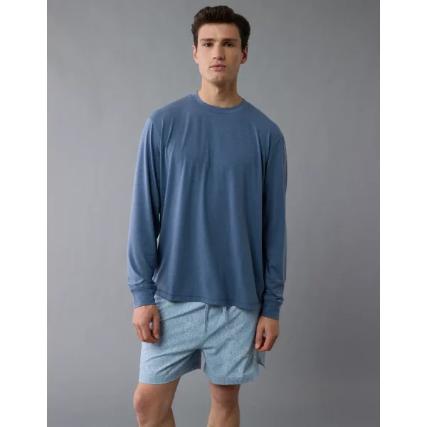 AE 24/7 Long-Sleeve Training T-Shirt - Navy