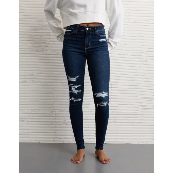 AE Next Level Ripped High-Waisted Jegging - Dark Vintage