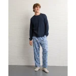 AE Snoopy Flannel PJ Pant - Light Blue